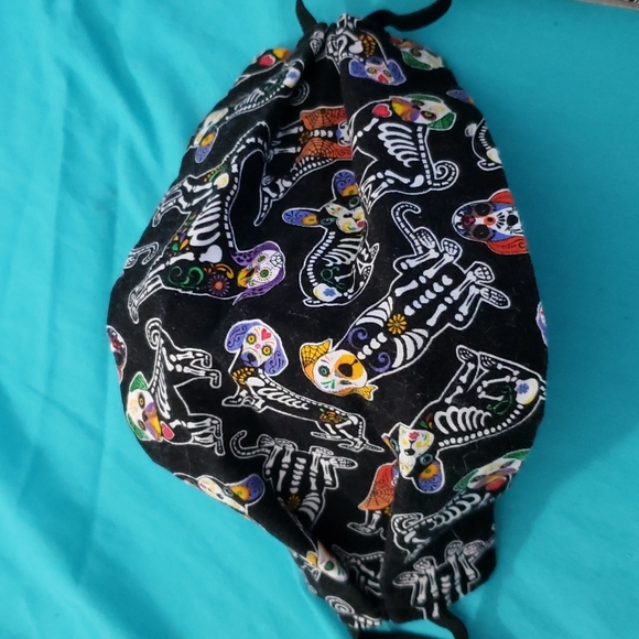 Hand Crafted Ostomy/Iliostomy bag cover w/matching reversible face mask - Picture 15 of 16